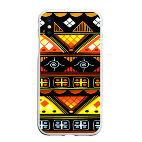 Чехол для iPhone XS Max матовый с принтом Element ethnic в Петрозаводске, Силикон | Область печати: задняя сторона чехла, без боковых панелей | орнамент | полосы | этно