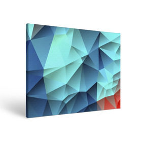 Холст прямоугольный с принтом Polygon blue в Петрозаводске, 100% ПВХ |  | полигон | текстура