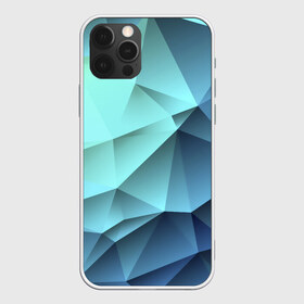 Чехол для iPhone 12 Pro Max с принтом Polygon blue в Петрозаводске, Силикон |  | полигон | текстура