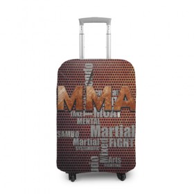 Чехол для чемодана 3D с принтом MMA в Петрозаводске, 86% полиэфир, 14% спандекс | двустороннее нанесение принта, прорези для ручек и колес | judo | mixed | mma | sambo | wrestling