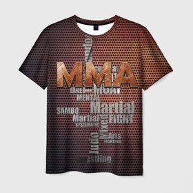 Мужская футболка 3D с принтом MMA в Петрозаводске, 100% полиэфир | прямой крой, круглый вырез горловины, длина до линии бедер | Тематика изображения на принте: judo | mixed | mma | sambo | wrestling
