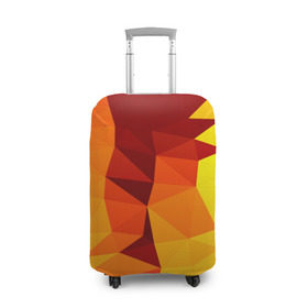 Чехол для чемодана 3D с принтом Golden в Петрозаводске, 86% полиэфир, 14% спандекс | двустороннее нанесение принта, прорези для ручек и колес | геометрия | полигоны | разноцветный | треугольники | яркий