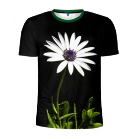 Мужская футболка 3D спортивная с принтом Цветок счастья в Петрозаводске, 100% полиэстер с улучшенными характеристиками | приталенный силуэт, круглая горловина, широкие плечи, сужается к линии бедра | лепестки | прикольные картинки | цветочки | цветы
