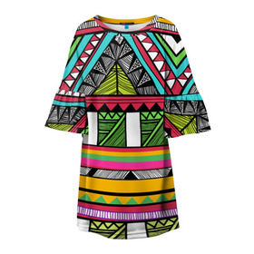 Детское платье 3D с принтом Зимбабве в Петрозаводске, 100% полиэстер | прямой силуэт, чуть расширенный к низу. Круглая горловина, на рукавах — воланы | африка | орнамент | этнический | этно