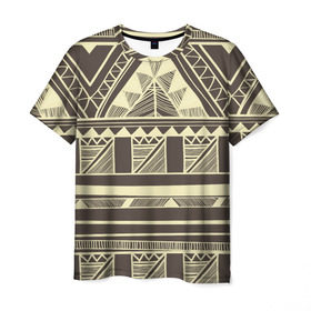 Мужская футболка 3D с принтом Камерун в Петрозаводске, 100% полиэфир | прямой крой, круглый вырез горловины, длина до линии бедер | орнамент | этнический | этно