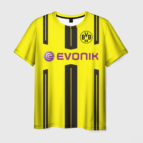 Мужская футболка 3D с принтом Borussia Dortmund в Петрозаводске, 100% полиэфир | прямой крой, круглый вырез горловины, длина до линии бедер | боруссия | дортмунд