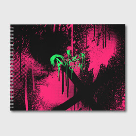 Альбом для рисования с принтом csgo - Neon Revolution в Петрозаводске, 100% бумага
 | матовая бумага, плотность 200 мг. | cs | csgo | го | кс