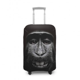 Чехол для чемодана 3D с принтом обезьяна в Петрозаводске, 86% полиэфир, 14% спандекс | двустороннее нанесение принта, прорези для ручек и колес | взгляд | голова | животные | обезьяна | природа