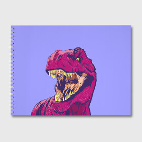 Альбом для рисования с принтом rex в Петрозаводске, 100% бумага
 | матовая бумага, плотность 200 мг. | Тематика изображения на принте: dinosaur | t rex | динозавр | рекс | тирекс