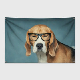 Флаг-баннер с принтом Бигль в Петрозаводске, 100% полиэстер | размер 67 х 109 см, плотность ткани — 95 г/м2; по краям флага есть четыре люверса для крепления | бигль | гончая | дворняжка | охотничья | песик | песики | собака | собаки