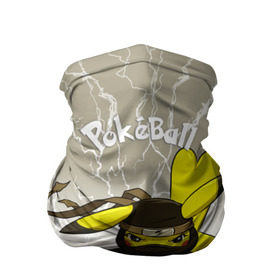 Бандана-труба 3D с принтом Pikachu в Петрозаводске, 100% полиэстер, ткань с особыми свойствами — Activecool | плотность 150‒180 г/м2; хорошо тянется, но сохраняет форму | Тематика изображения на принте: pikachu | pokeball | pokemon | пикачу | покеболл | покемон