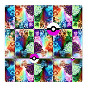 Магнитный плакат 3Х3 с принтом Pokeball в Петрозаводске, Полимерный материал с магнитным слоем | 9 деталей размером 9*9 см | Тематика изображения на принте: pokeball | pokemon | покебол | покемон
