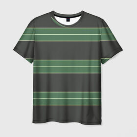 Мужская футболка 3D с принтом Одежда Курта Кобейна в Петрозаводске, 100% полиэфир | прямой крой, круглый вырез горловины, длина до линии бедер | Тематика изображения на принте: в полоску | зеленая | курт кобейн | полосатая | полоски