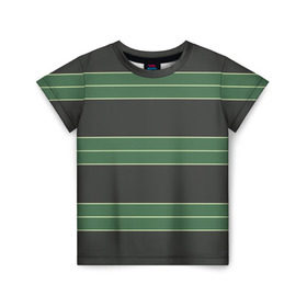 Детская футболка 3D с принтом Одежда Курта Кобейна в Петрозаводске, 100% гипоаллергенный полиэфир | прямой крой, круглый вырез горловины, длина до линии бедер, чуть спущенное плечо, ткань немного тянется | Тематика изображения на принте: в полоску | зеленая | курт кобейн | полосатая | полоски