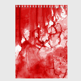Скетчбук с принтом Кровь в Петрозаводске, 100% бумага
 | 48 листов, плотность листов — 100 г/м2, плотность картонной обложки — 250 г/м2. Листы скреплены сверху удобной пружинной спиралью | брызги | капли | кровь | ужас | хэллоуин