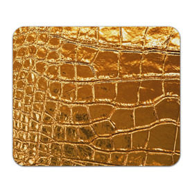 Коврик прямоугольный с принтом Золотой Крокодил в Петрозаводске, натуральный каучук | размер 230 х 185 мм; запечатка лицевой стороны | gold | texture | глянец | золото | кожа | крокодил | текстура
