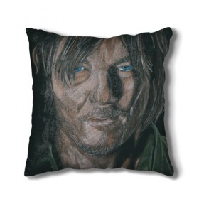 Подушка 3D с принтом TWD (Daryl Dixon) в Петрозаводске, наволочка – 100% полиэстер, наполнитель – холлофайбер (легкий наполнитель, не вызывает аллергию). | состоит из подушки и наволочки. Наволочка на молнии, легко снимается для стирки | Тематика изображения на принте: the walking | the walking dead | twd