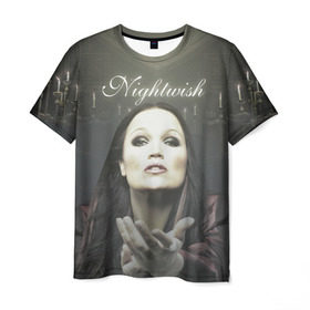 Мужская футболка 3D с принтом Тарья Турунен Nightwish в Петрозаводске, 100% полиэфир | прямой крой, круглый вырез горловины, длина до линии бедер | Тематика изображения на принте: nightwish | металл | музыка | рок | тарья турунен
