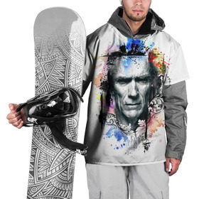 Накидка на куртку 3D с принтом Герой вестернов в Петрозаводске, 100% полиэстер |  | Тематика изображения на принте: актер | иствуд | клинт | радуга | узор