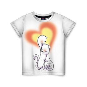 Детская футболка 3D с принтом Верность любви в Петрозаводске, 100% гипоаллергенный полиэфир | прямой крой, круглый вырез горловины, длина до линии бедер, чуть спущенное плечо, ткань немного тянется | арт | краска | лето | лучи | любовь | рисунки | свет | цветы