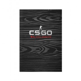 Обложка для паспорта матовая кожа с принтом cs:go - Black Laminate (Чёрный глянец) в Петрозаводске, натуральная матовая кожа | размер 19,3 х 13,7 см; прозрачные пластиковые крепления | 