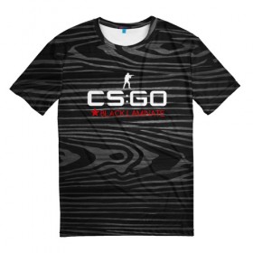 Мужская футболка 3D с принтом cs:go - Black Laminate (Чёрный глянец) в Петрозаводске, 100% полиэфир | прямой крой, круглый вырез горловины, длина до линии бедер | 