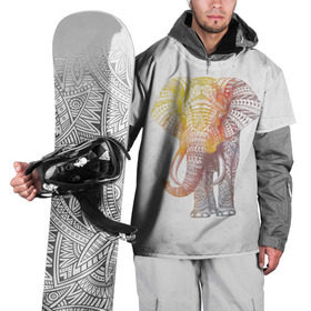 Накидка на куртку 3D с принтом Solar Elephant в Петрозаводске, 100% полиэстер |  | красивый | крутой | рисунок | слон | узор