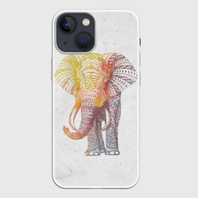 Чехол для iPhone 13 mini с принтом Solar Elephant в Петрозаводске,  |  | Тематика изображения на принте: красивый | крутой | рисунок | слон | узор