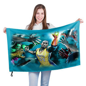 Флаг 3D с принтом Kobe Bryant в Петрозаводске, 100% полиэстер | плотность ткани — 95 г/м2, размер — 67 х 109 см. Принт наносится с одной стороны | kobe bryant | lakers | los angeles lakers | nba. | баскетбол | баскетболист | коби брайант | лайкерс | лос анджелес лейкерс | нба
