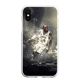 Чехол для iPhone XS Max матовый с принтом Kobe Bryant в Петрозаводске, Силикон | Область печати: задняя сторона чехла, без боковых панелей | kobe bryant | lakers | los angeles lakers | nba. | баскетбол | баскетболист | коби брайант | лайкерс | лос анджелес лейкерс | нба