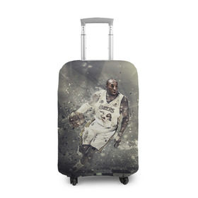 Чехол для чемодана 3D с принтом Kobe Bryant в Петрозаводске, 86% полиэфир, 14% спандекс | двустороннее нанесение принта, прорези для ручек и колес | kobe bryant | lakers | los angeles lakers | nba. | баскетбол | баскетболист | коби брайант | лайкерс | лос анджелес лейкерс | нба