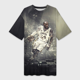 Платье-футболка 3D с принтом Kobe Bryant в Петрозаводске,  |  | kobe bryant | lakers | los angeles lakers | nba. | баскетбол | баскетболист | коби брайант | лайкерс | лос анджелес лейкерс | нба