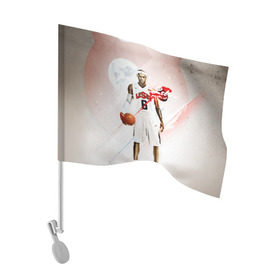 Флаг для автомобиля с принтом LeBron James в Петрозаводске, 100% полиэстер | Размер: 30*21 см | cleveland cavaliers | lebron james | nba. | баскетбол | баскетболист | джеймс леброн | кливленд кавальерс | нба