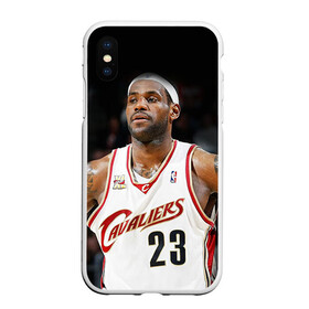 Чехол для iPhone XS Max матовый с принтом LeBron James в Петрозаводске, Силикон | Область печати: задняя сторона чехла, без боковых панелей | cleveland cavaliers | lebron james | nba. | баскетбол | баскетболист | джеймс леброн | кливленд кавальерс | нба