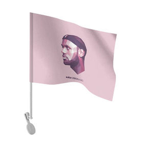 Флаг для автомобиля с принтом LeBron James в Петрозаводске, 100% полиэстер | Размер: 30*21 см | cleveland cavaliers | lebron james | nba. | баскетбол | баскетболист | джеймс леброн | кливленд кавальерс | нба