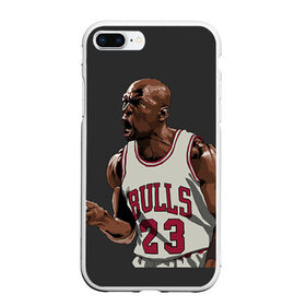 Чехол для iPhone 7Plus/8 Plus матовый с принтом Michael Jordan в Петрозаводске, Силикон | Область печати: задняя сторона чехла, без боковых панелей | chicago bulls | michael jeffrey jordan | nba. | баскетбол | баскетболист | вашингтон уизардс | майкл джордан | нба | чикаго | чикаго буллз