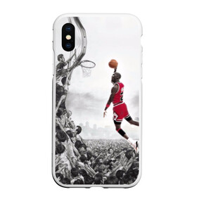 Чехол для iPhone XS Max матовый с принтом Michael Jordan в Петрозаводске, Силикон | Область печати: задняя сторона чехла, без боковых панелей | chicago bulls | michael jeffrey jordan | nba. | баскетбол | баскетболист | вашингтон уизардс | майкл джордан | нба | чикаго | чикаго буллз