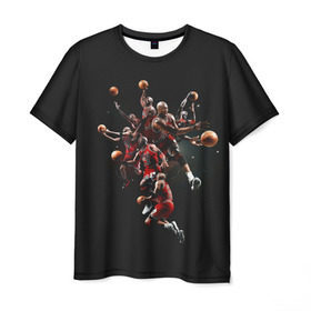 Мужская футболка 3D с принтом Michael Jordan в Петрозаводске, 100% полиэфир | прямой крой, круглый вырез горловины, длина до линии бедер | chicago bulls | michael jeffrey jordan | nba. | баскетбол | баскетболист | вашингтон уизардс | майкл джордан | нба | чикаго | чикаго буллз