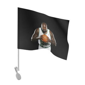 Флаг для автомобиля с принтом Shaquille O`Neal в Петрозаводске, 100% полиэстер | Размер: 30*21 см | shaquille oneal | баскетболист | нба | шакил онил