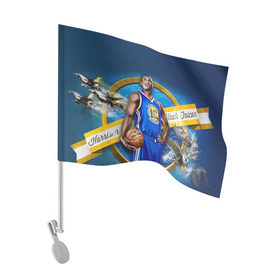 Флаг для автомобиля с принтом Баскетболист в Петрозаводске, 100% полиэстер | Размер: 30*21 см | nba | баскетбол | баскетболист | нба