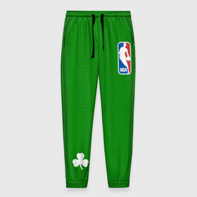 Мужские брюки 3D с принтом Boston Celtics в Петрозаводске, 100% полиэстер | манжеты по низу, эластичный пояс регулируется шнурком, по бокам два кармана без застежек, внутренняя часть кармана из мелкой сетки | boston celtics | бостон | бостон селтикс | нба | селтикс