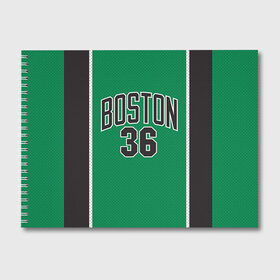 Альбом для рисования с принтом Boston Celtics 36 в Петрозаводске, 100% бумага
 | матовая бумага, плотность 200 мг. | Тематика изображения на принте: 36 | boston celtics | shaquille oneal | бостон | бостон селтикс | нба | селтикс | шакил онил