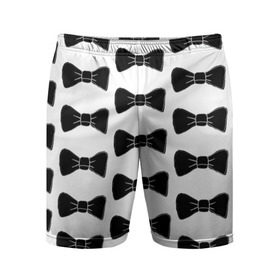 Мужские шорты 3D спортивные с принтом Жених в Петрозаводске,  |  | бабочки | банты | галстуки | паттерн