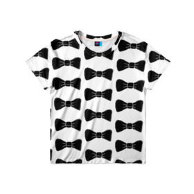 Детская футболка 3D с принтом Жених в Петрозаводске, 100% гипоаллергенный полиэфир | прямой крой, круглый вырез горловины, длина до линии бедер, чуть спущенное плечо, ткань немного тянется | бабочки | банты | галстуки | паттерн