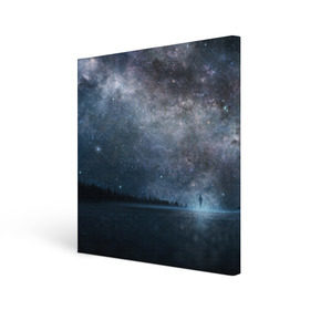 Холст квадратный с принтом Звездное небо в Петрозаводске, 100% ПВХ |  | Тематика изображения на принте: вселенная | галактика | звезды | небо | ночь