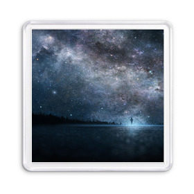 Магнит 55*55 с принтом Звездное небо в Петрозаводске, Пластик | Размер: 65*65 мм; Размер печати: 55*55 мм | Тематика изображения на принте: вселенная | галактика | звезды | небо | ночь