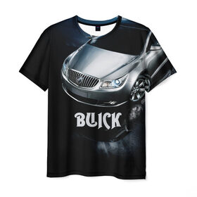 Мужская футболка 3D с принтом Buick в Петрозаводске, 100% полиэфир | прямой крой, круглый вырез горловины, длина до линии бедер | buick | lacrosse | авто | автомобиль | бьюик | водитель | лакросс | машина | спорткар