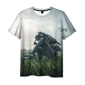 Мужская футболка 3D с принтом BATTLEFIELD 1 в Петрозаводске, 100% полиэфир | прямой крой, круглый вырез горловины, длина до линии бедер | Тематика изображения на принте: battlefield 1 | батлфилд 1