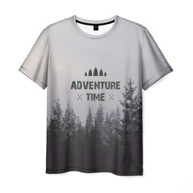 Мужская футболка 3D с принтом лес в Петрозаводске, 100% полиэфир | прямой крой, круглый вырез горловины, длина до линии бедер | горы | лес | море | охота | приключения | природа | рыбалка | свобода | скалы | туман | туризм | экстрим
