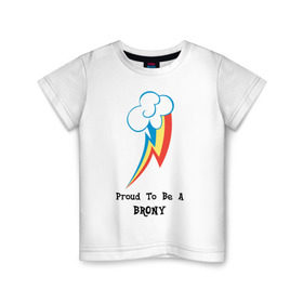 Детская футболка хлопок с принтом Честь быть брони в Петрозаводске, 100% хлопок | круглый вырез горловины, полуприлегающий силуэт, длина до линии бедер | brony | fim | mlp
